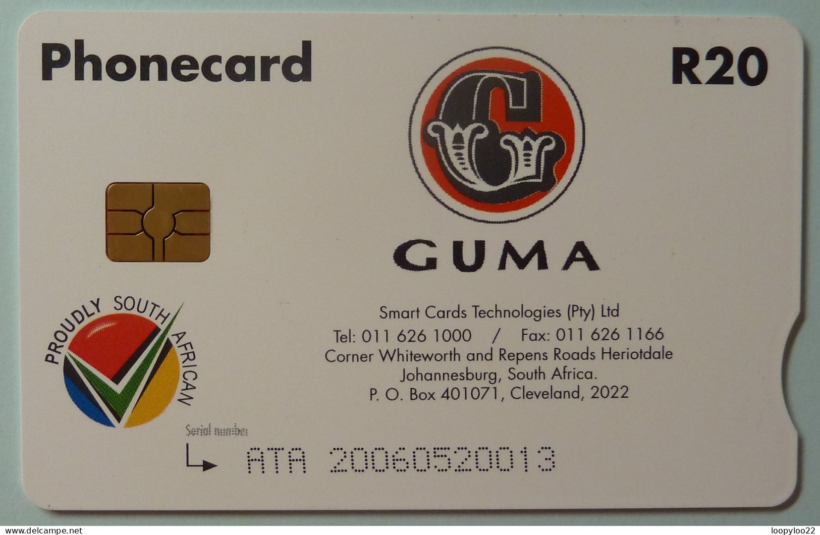 SOUTH AFRICA - Smart Card - Guma - 10th Anniversary - 1996-2006 - African Telately Association - 100ex - RR - Afrique Du Sud