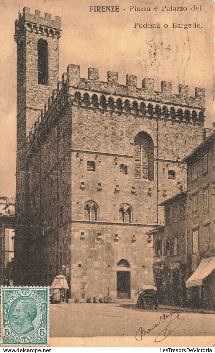 ITALIE - Firenze - Plazza E Palazzo De Podestà O Bargello - Vue Générale - Face à L'entrée - Carte Postale Ancienne - Firenze (Florence)