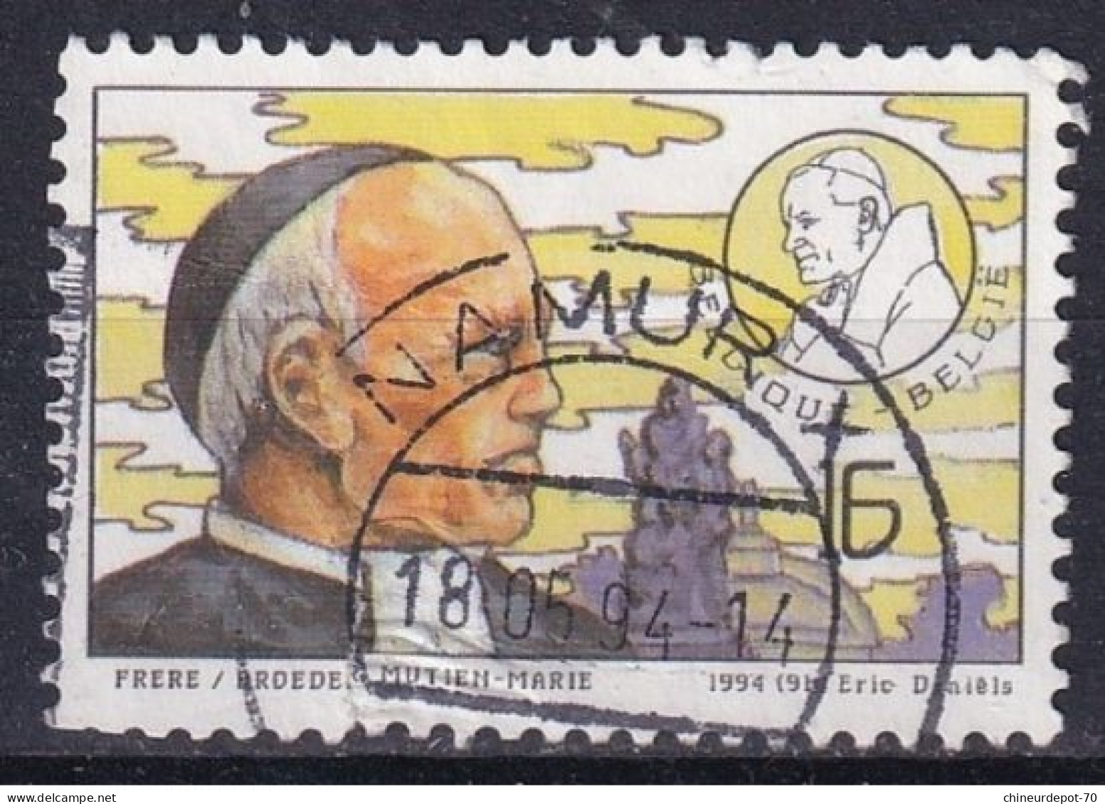 1994 Éric Daniels FRÈRE MUTIEN MARIE  CACHET NAMUR - Used Stamps