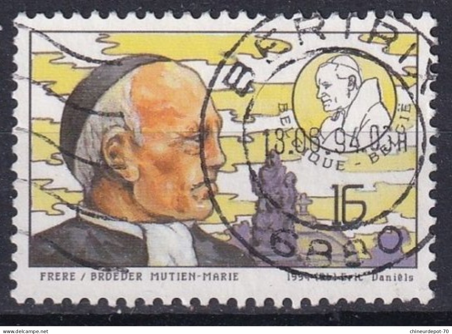 1994 Éric Daniels FRÈRE MUTIEN MARIE  CACHET BERTRIX - Used Stamps