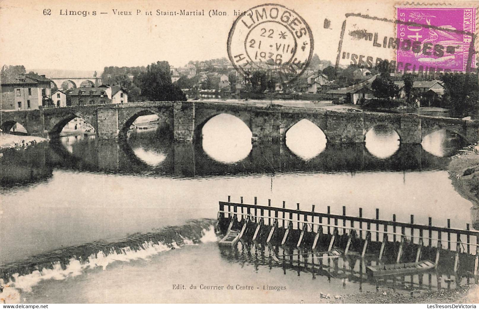 FRANCE - Limoges - Vue Sur Le Vieux Pont Staint Martial (Mon Hist) - Vue Générale - Carte Postale Ancienne - Limoges