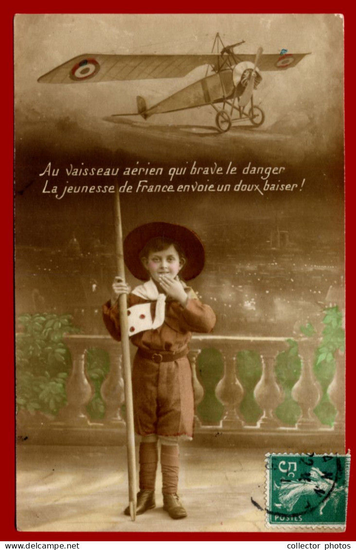 France. Lot of 5 vintage patriotic postcards. Belle epoque kitsch style [de33386]
