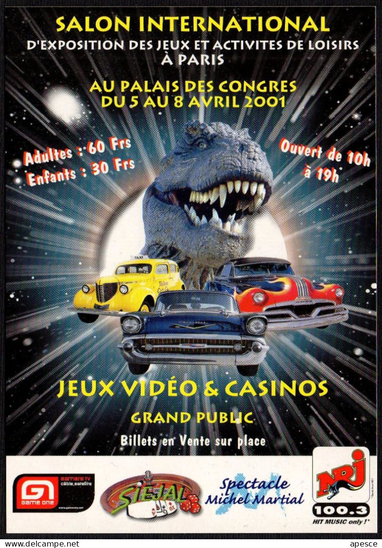 CARS - FRANCE PARIS 2001 - SALON INTERNATIONAL D'EXPOSITION DES JEUX ET ACTIVITES DE LOISIRS - JEUX VIDEO & CASINOS - I - Demonstrations