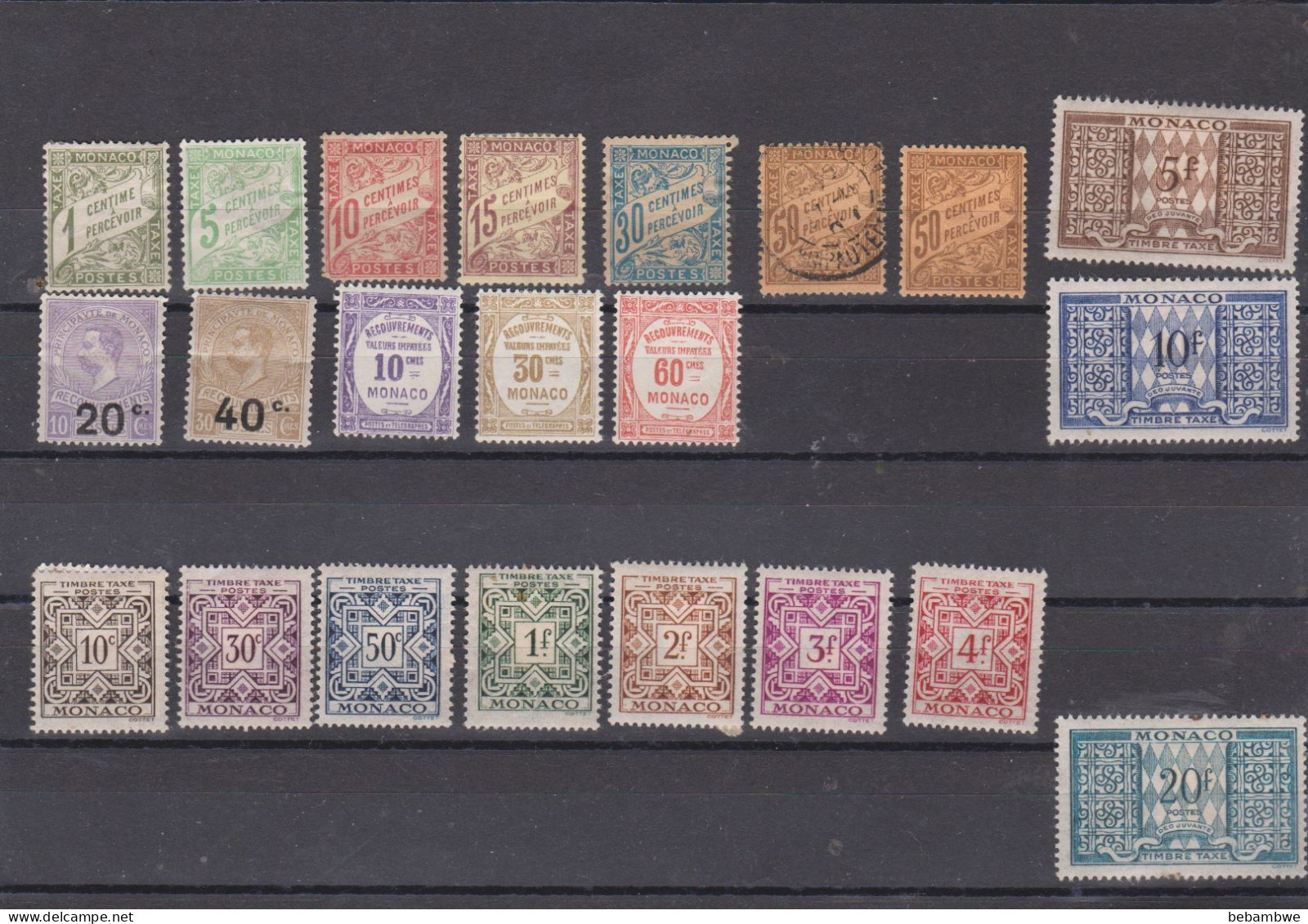 Taxes Monaco Lot Divers Timbres Voir Scan - Postage Due