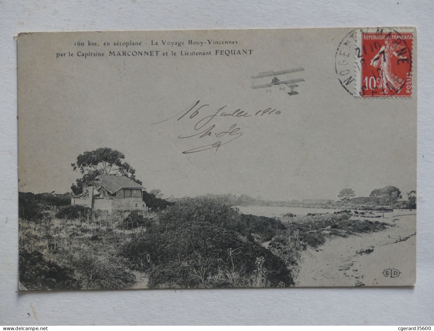 Le Voyage Bouy  - Vincennes Par Le Capitaine Marconnet Et Le Lieutenant Fequant - Piloten