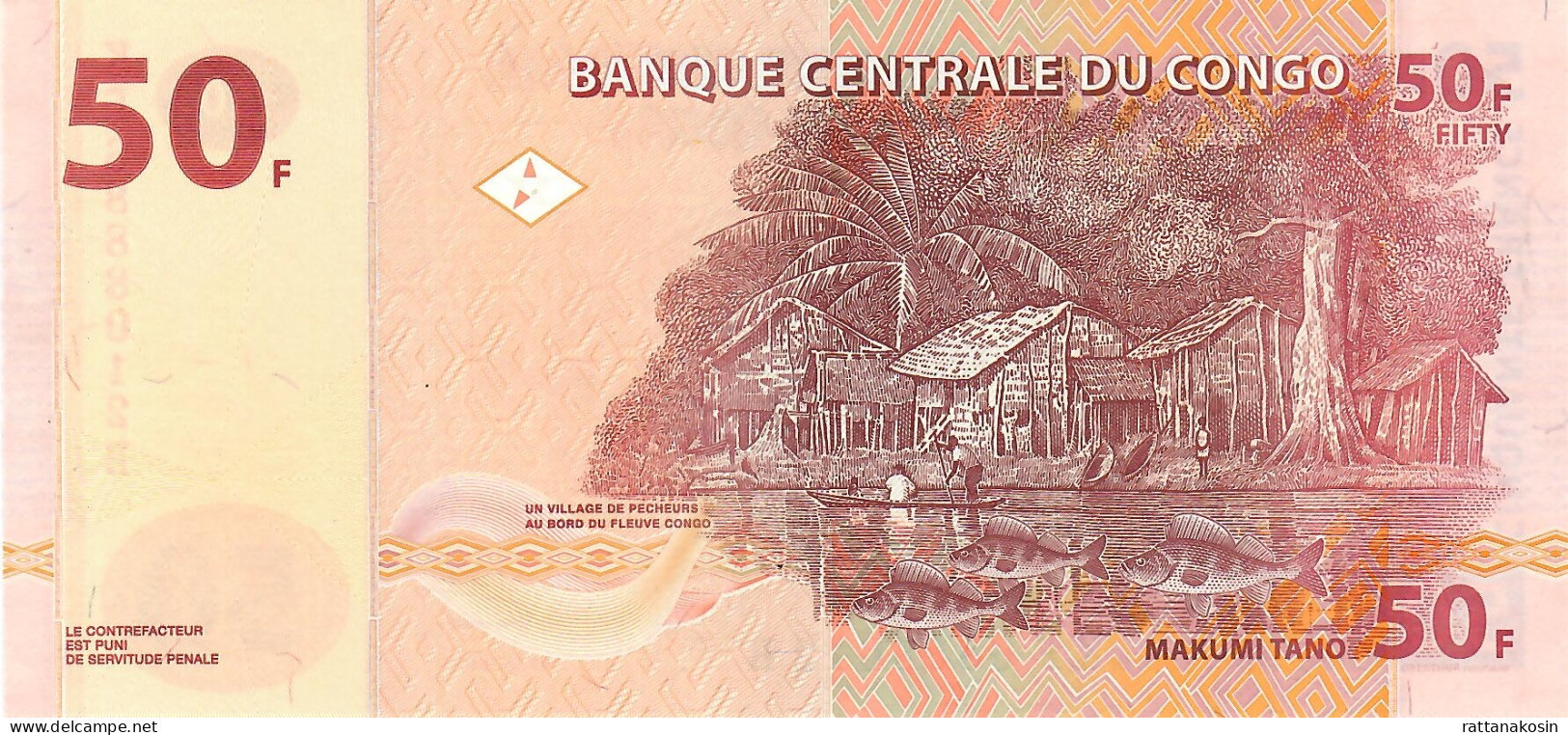 CONGO P97e  50 Francs 2022 Signature 3 #KF/B  OBERTHUR UNC. - République Démocratique Du Congo & Zaïre