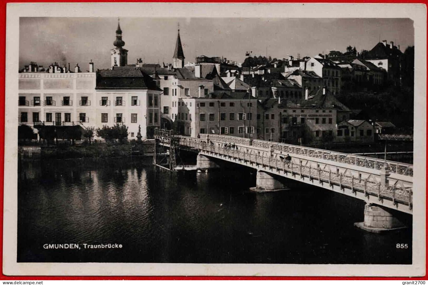 GMUNDEN, Traunbrücke. 1928 - Gmunden