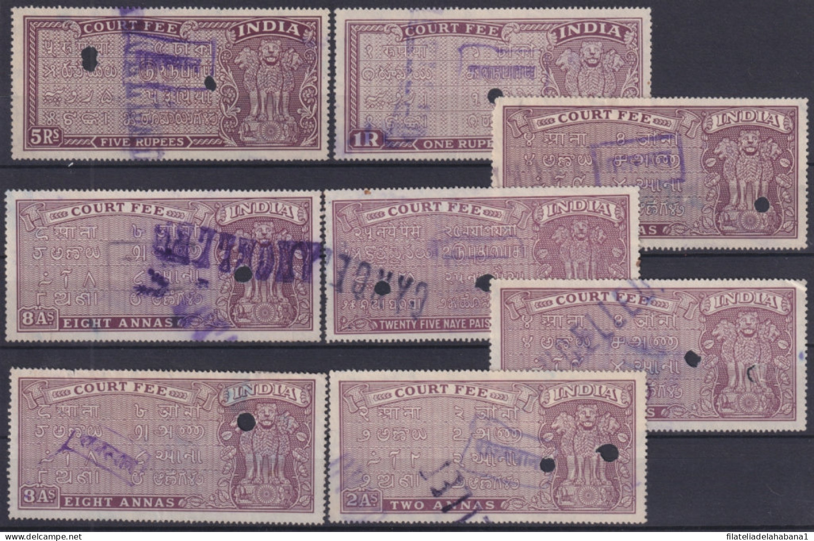 F-EX49345 INDIA LOCAL REVENUE TAX. RAJASTHAN OVERPRINT TIPO II.  - Official Stamps