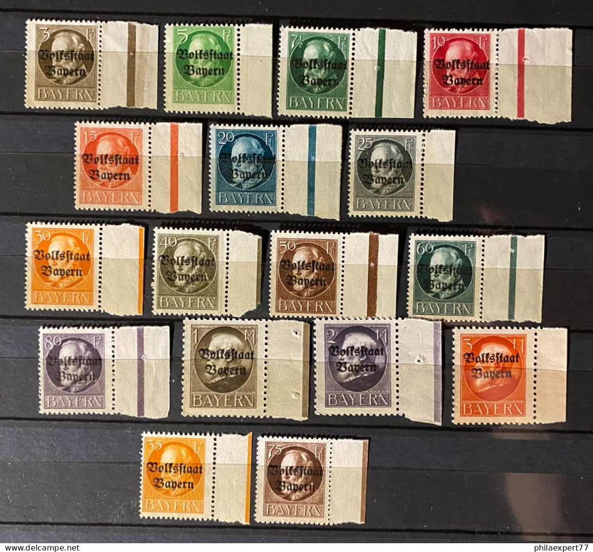 Bayern - 1919 - Michel Nr. 116/130 A SR, 134/135 A SR - Postfrisch - Nuevos