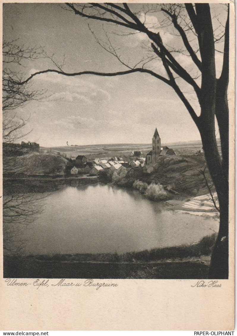 5441 ULMEN, Maar Und Burgruine, 1944, Niko Haas - Trier - Cochem