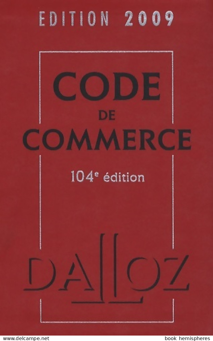 Code De Commerce (2008) De Nicolas Rontchevsky - Droit