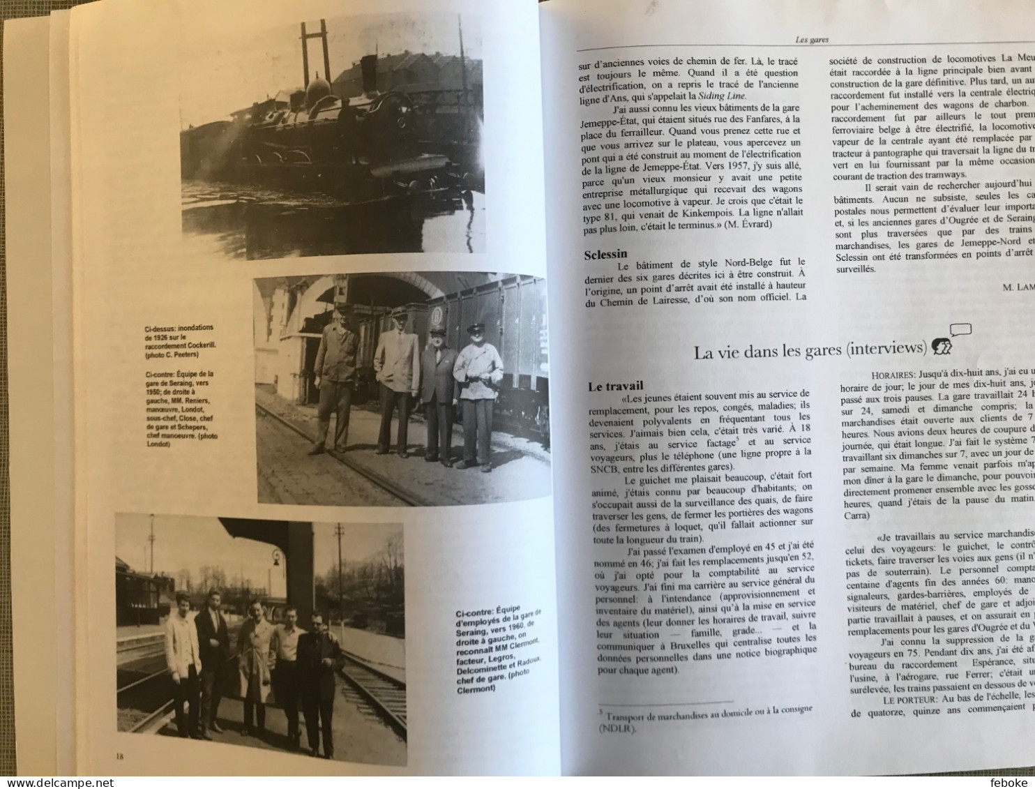 LA PASSERELLE MEMOIRE POPULAIRE DE SERAING LE RAIL MOLINAY GARES SNCB TRAM VAPEUR 0/1998 - Ferrocarril & Tranvías