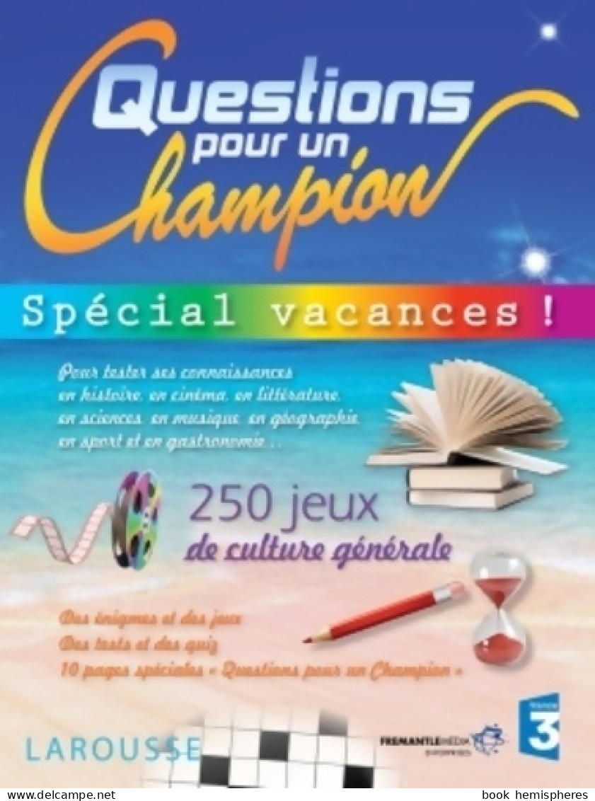 Cahier De Jeux Questions Pour Un Champion - Spécial Vacances ! (2012) De Collectif - Gezelschapsspelletjes