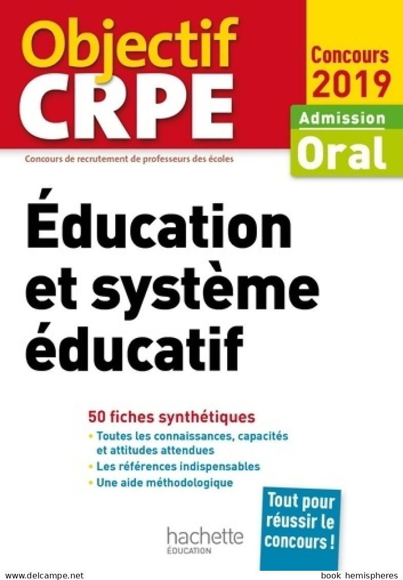 CRPE En Fiches : Éducation Et Système éducatif 2019 (2019) De Catherine Boyer - 18 Ans Et Plus