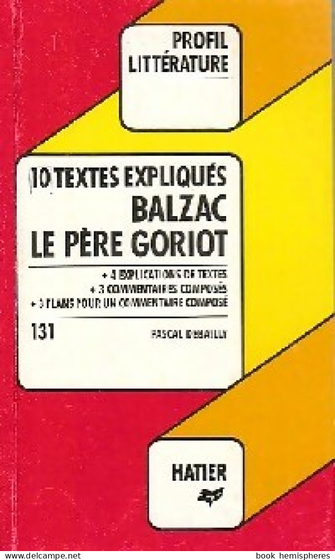 Le Père Goriot (1990) De Honoré De Balzac - Auteurs Classiques