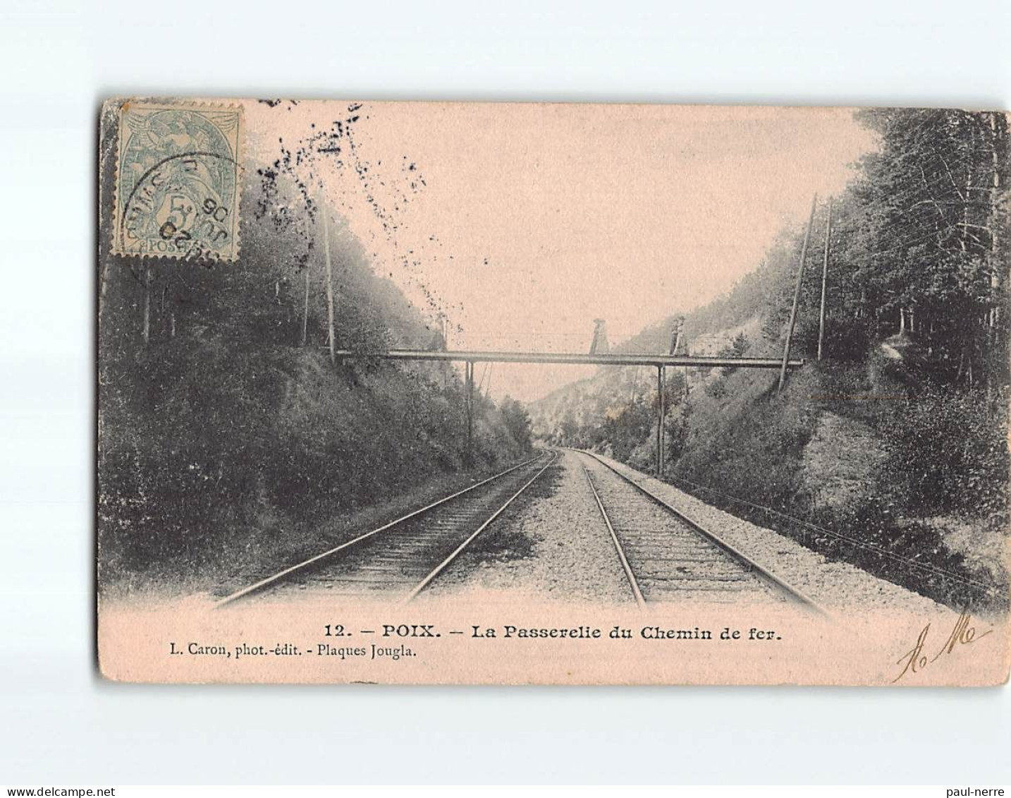 POIX : La Passerelle Du Chemin De Fer - état - Poix-de-Picardie