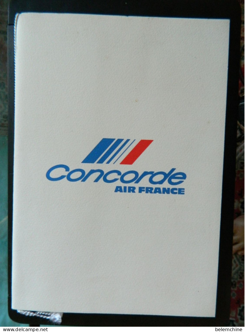 MENU CONCORDE AIR FRANCE VOYAGE PRESIDENTIEL NEW YORK PARIS FRANCOIS MITTERRAND JUILLET 1986 - Menu