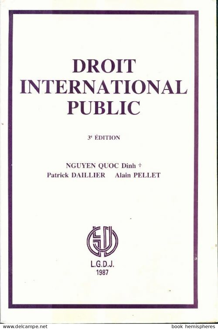 Droit International Public (1986) De Patrick Pellet - Droit