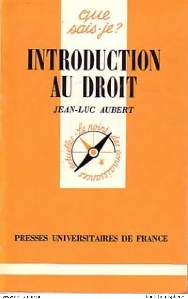 Introduction Au Droit (1995) De Jean-Luc Aubert - Recht