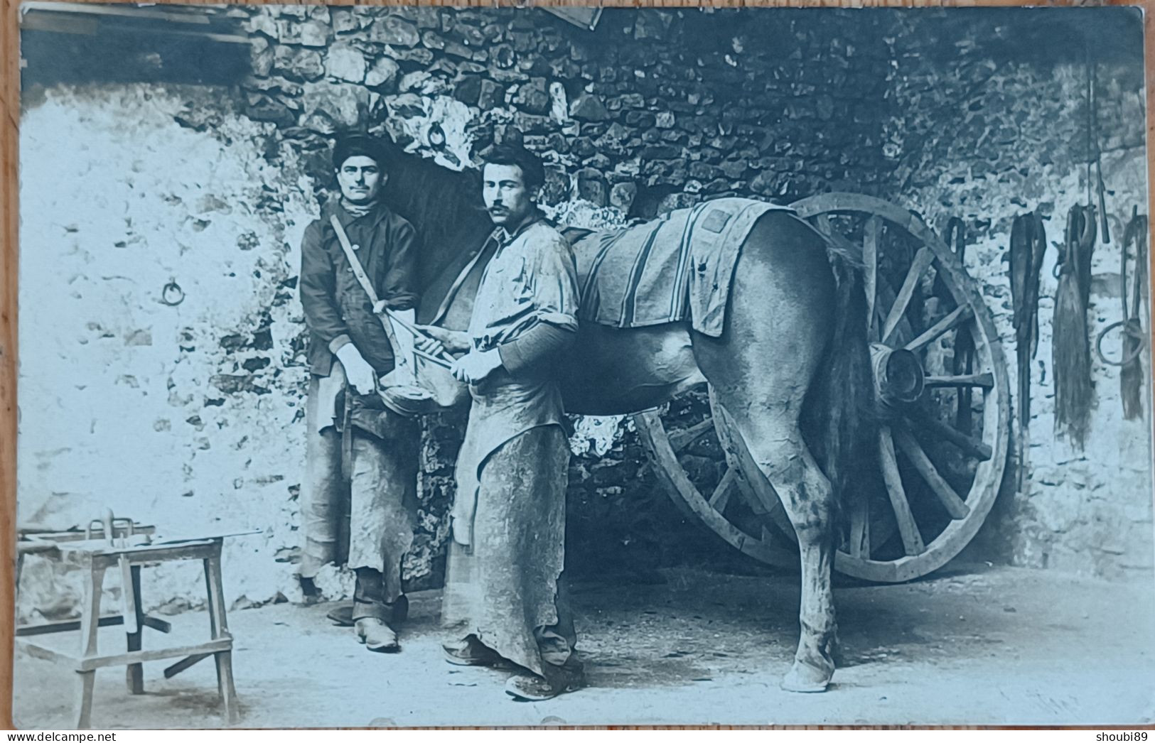 ÉPERNON  MARÉCHAL FERRANT  BOURRELIER  CARTE PHOTO MAGASIN DEVANTURE - Epernon