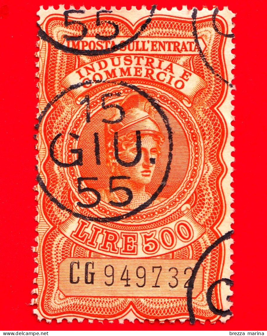 ITALIA - Usato - Imposta Sulle Entrate - Industria E Commercio - 500 Lire - Revenue Stamps