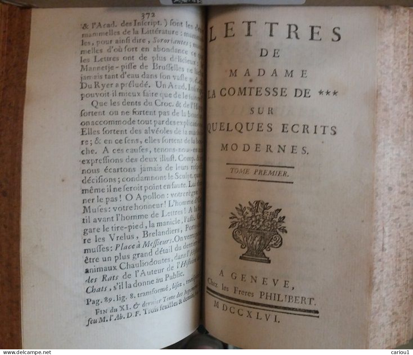 C1 Desfontaines Freron JUGEMENS OUVRAGES NOUVEAUX Complet LETTRES COMTESSE 1746 - 1701-1800