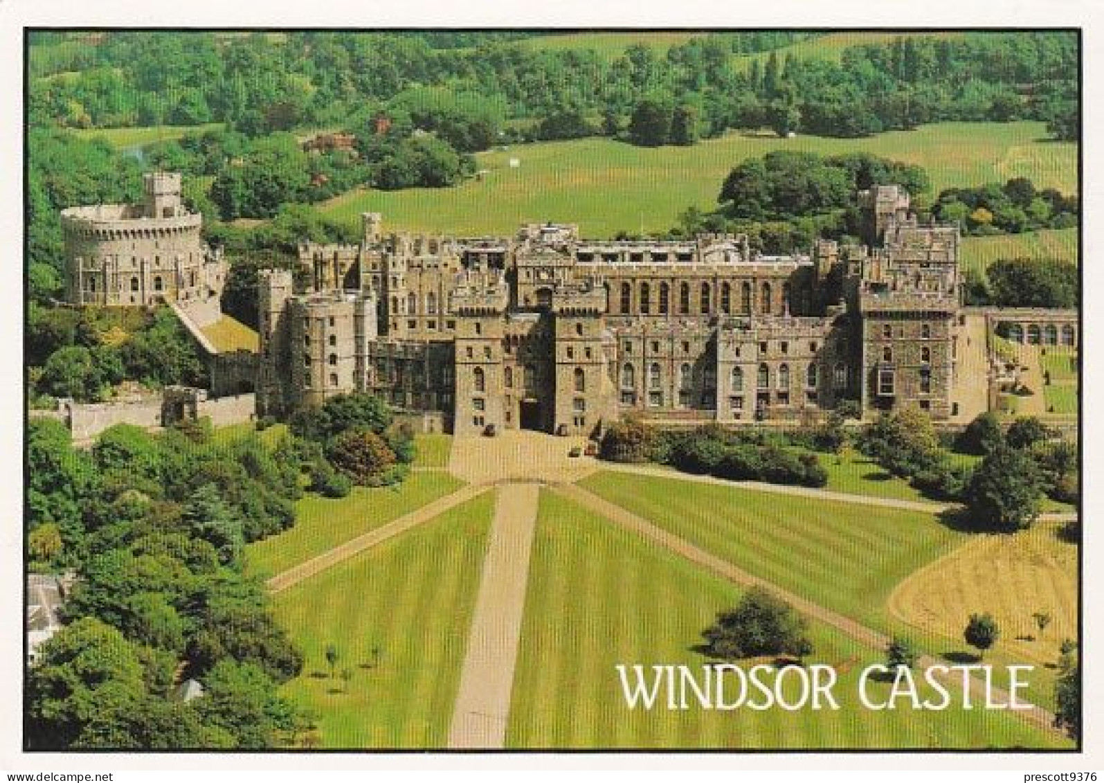 Aerial View, Windsor Castle -  Berkshire - Unused Postcard, Ber1, Arthur Dixon - Windsor