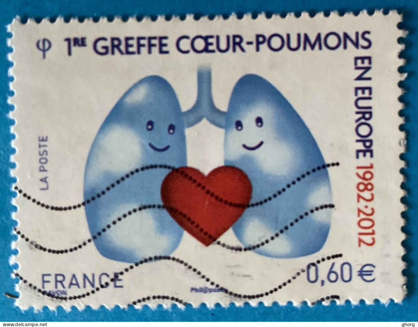 France 2012  : Santé, 20e Anniversaire De La 1er Greffe Coeur-poumons En Europe N° 4674 Oblitéré - Usati