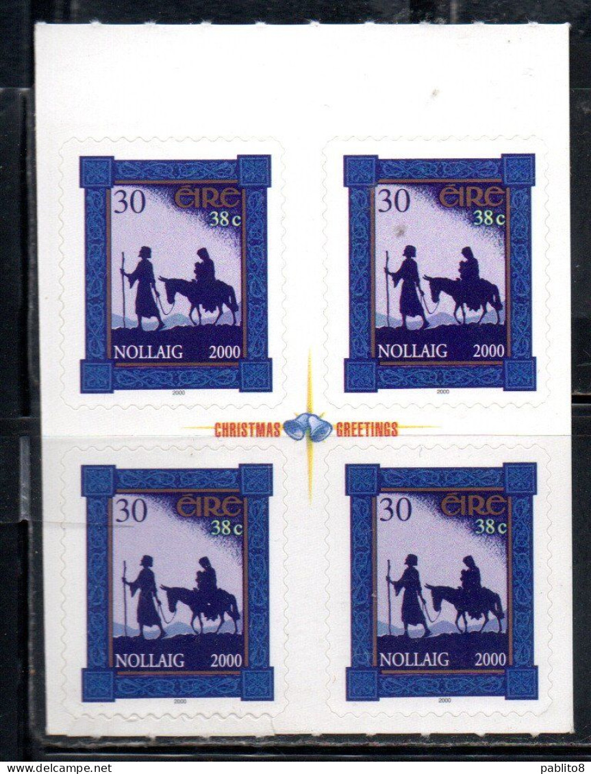 EIRE IRELAND IRLANDA 2000 CHRISTMAS ANNUNCIATION NOLLAIG NATALE NOEL WEIHNACHTEN NAVIDAD  FROM BOOKLET SET OF 4 MNH - Neufs