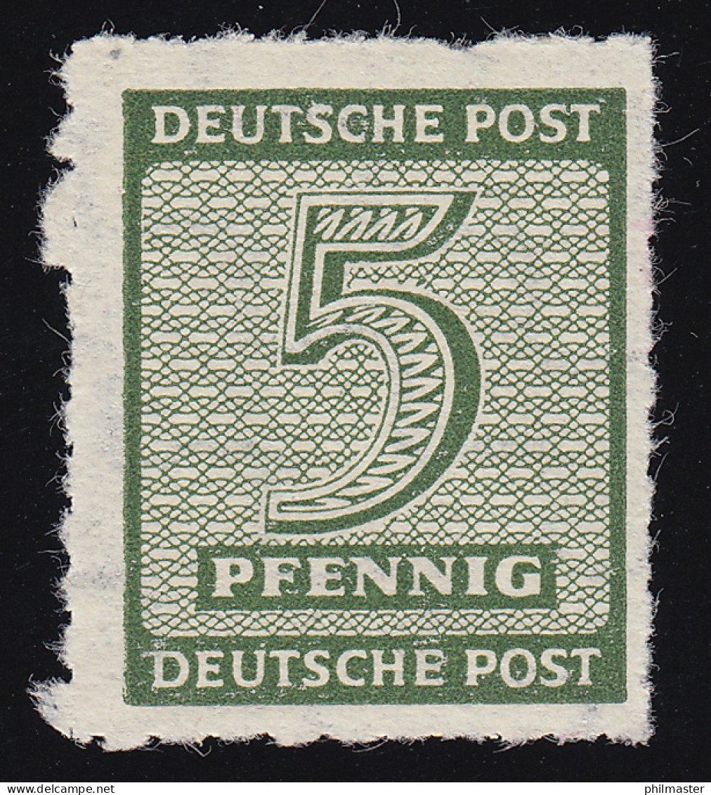 116CY Ziffern 5 Pf. Postmeistertrennung Roßwein, Postfrisch **, BPP-geprüft - Nuovi