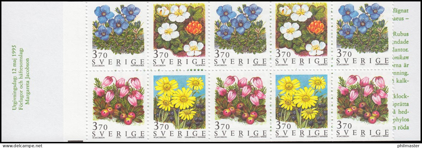 Markenheftchen 203 Bergblumen / Gebirgsblumen 1995 **/MNH - Zonder Classificatie