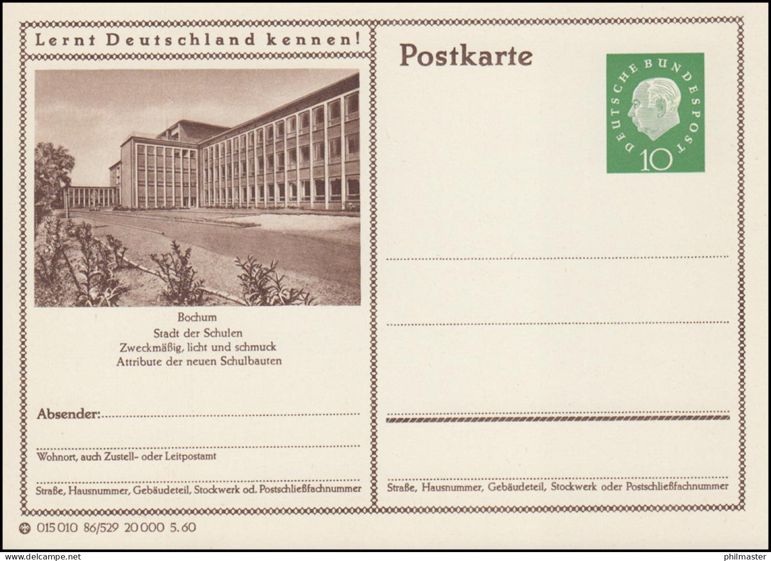 P042-86/529 Bochum, Schule ** - Illustrated Postcards - Mint