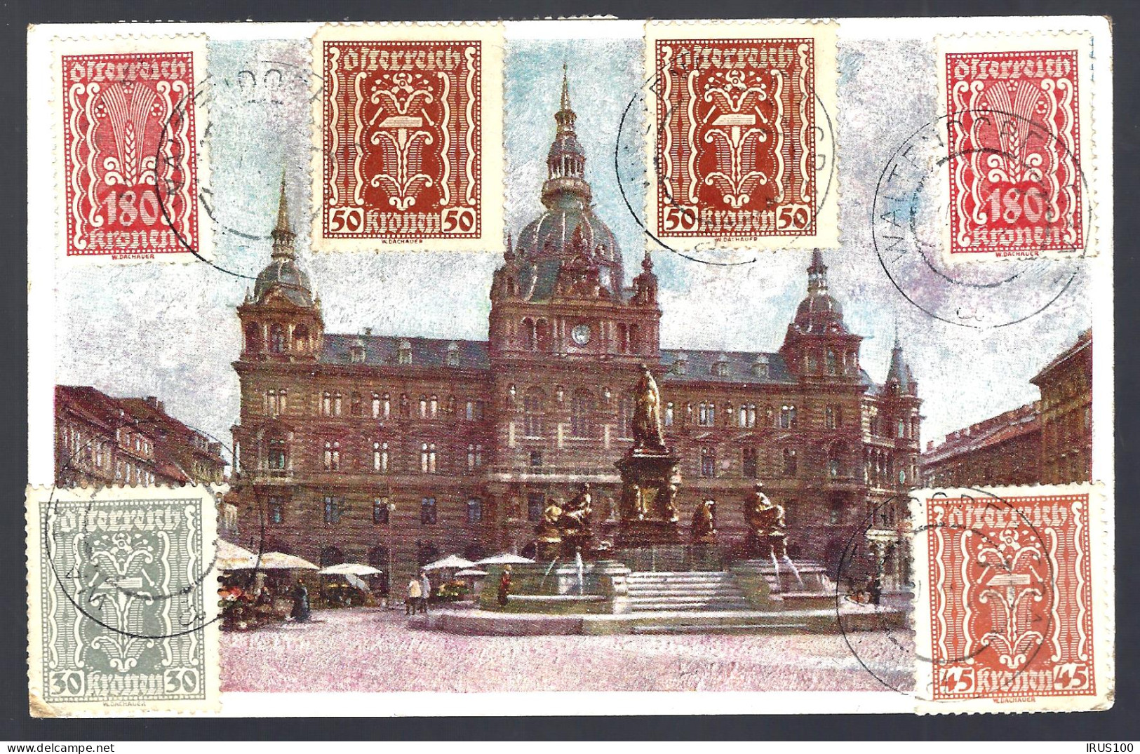 GRAZ - RATHAUS UND ERZHERZOG JPHANN-DENKMAL - Graz