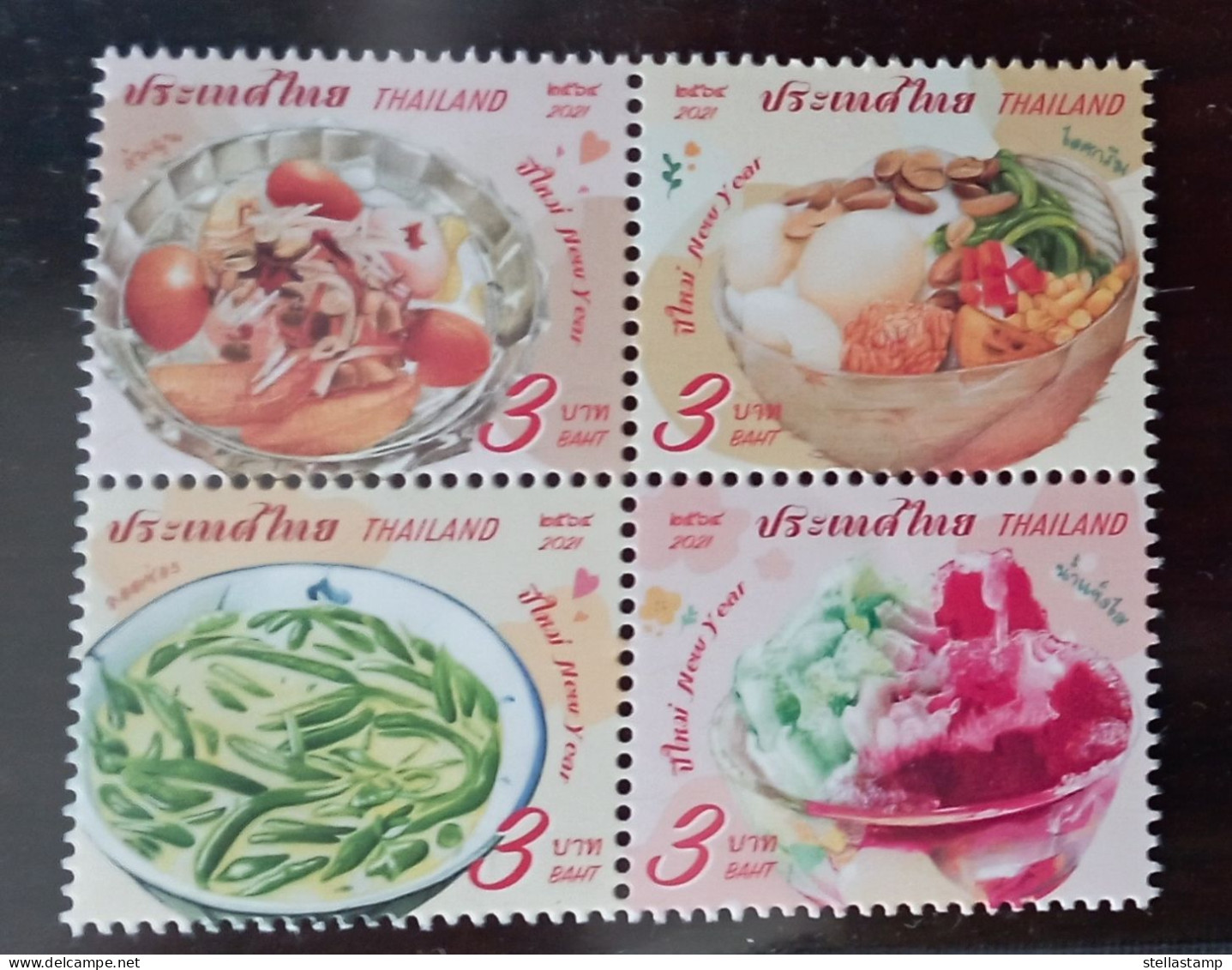 Thailand Stamp 2021 New Year Thai Sweet Dessert - Tailandia