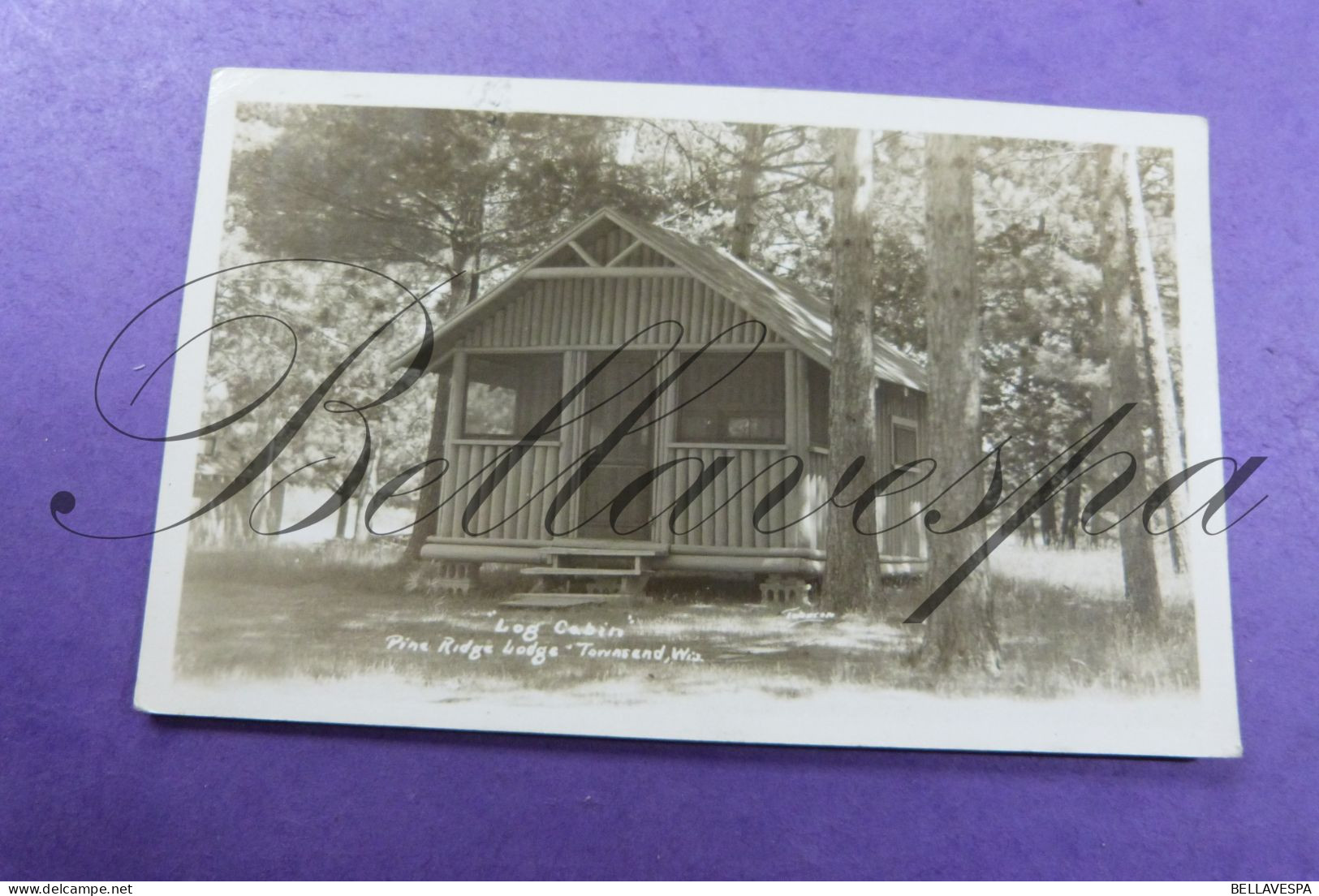 Townsend Wisconsin Log Cabin Pine Ridge Lodge  1948 WI WIS. Picture Postcard - Otros & Sin Clasificación