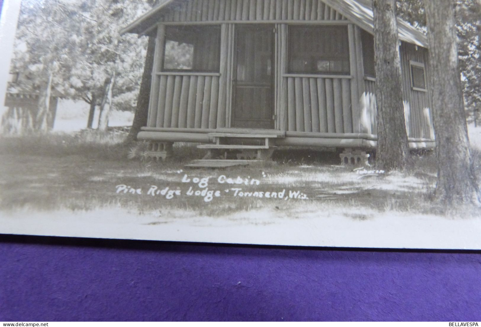 Townsend Wisconsin Log Cabin Pine Ridge Lodge  1948 WI WIS. Picture Postcard - Autres & Non Classés
