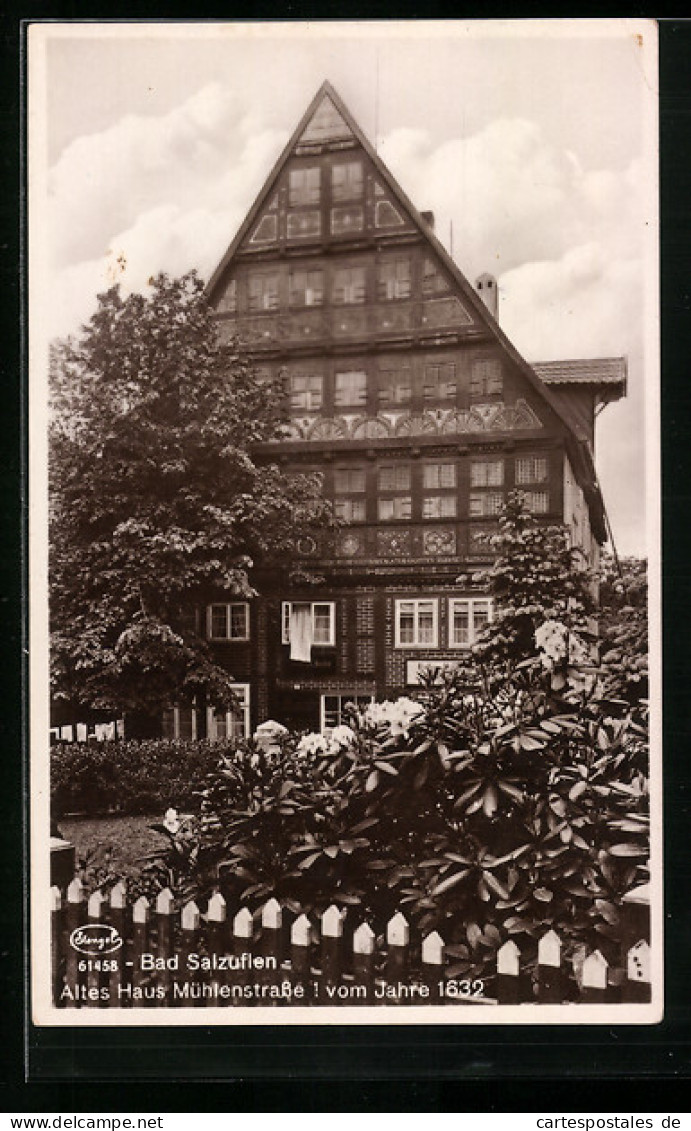 AK Bad Salzuflen, Altes Haus Mühlenstrasse Vom Jahre 1632  - Bad Salzuflen