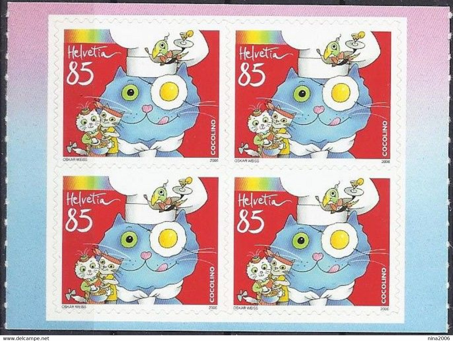 Svizzera 2006 Personaggi Per Bambini / Schweiz 2006 Kinderkochbuchfigur „Cocolino“ SOTTO FACCIALE / UNTER NOMINALE - Unused Stamps