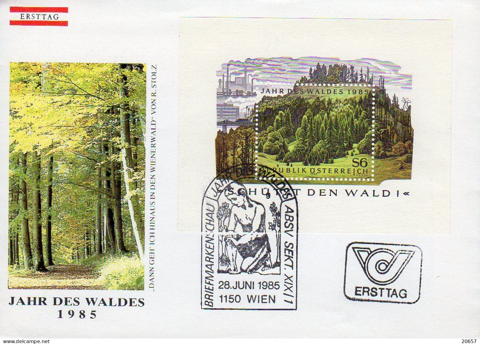 Autriche Osterreich Austria Bf 07 FDC Année Des Forêts, Arbres, Flore - Arbres