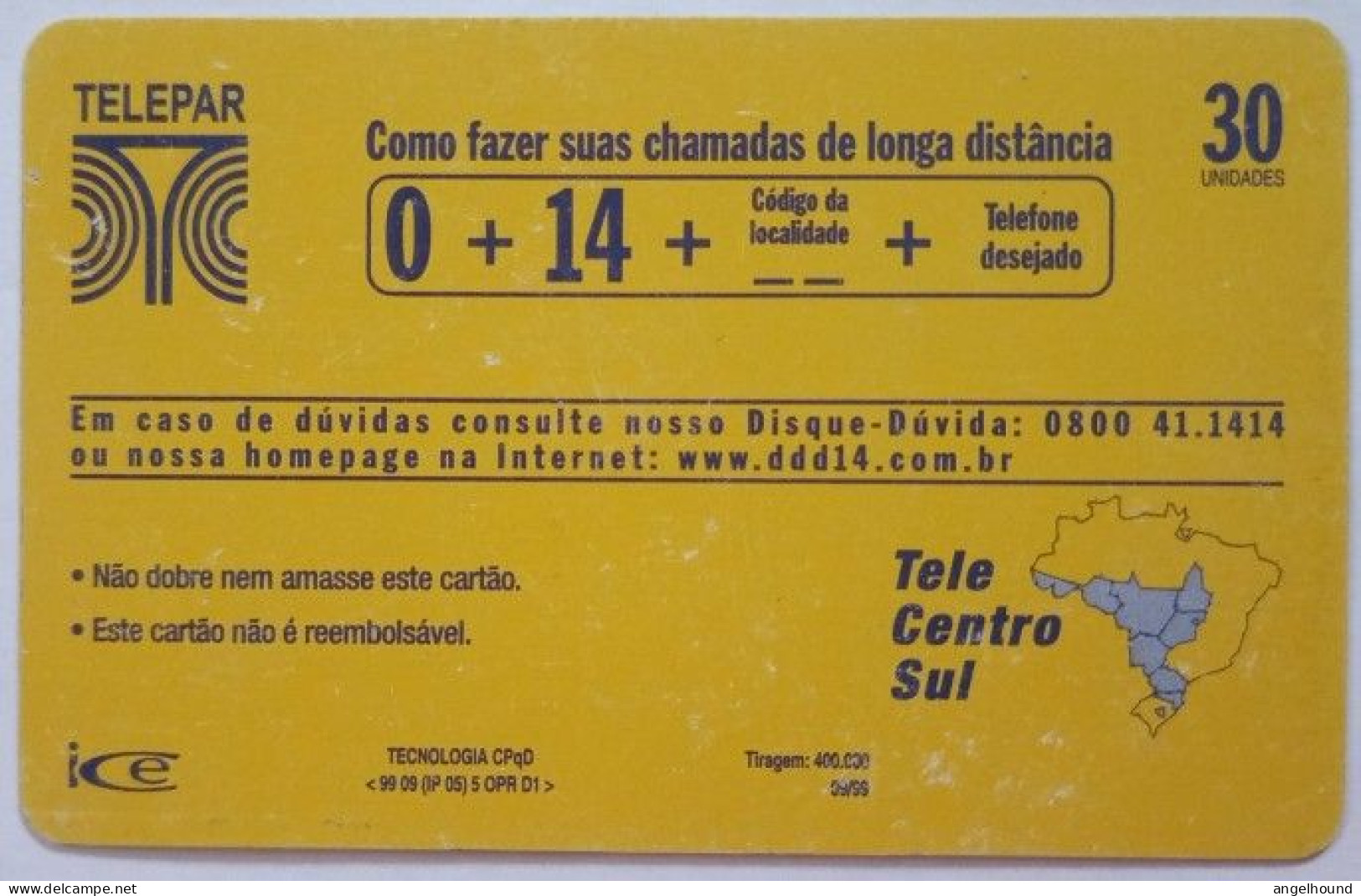 Brazil 30 Units Prepaid -Longa Distancia - Brasil