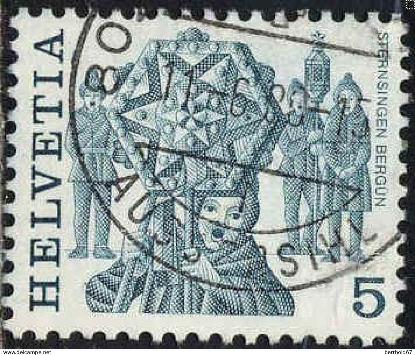 Suisse Poste Obl Yv:1033 Mi:1100A Sternsignen Bergun (TB Cachet Rond) - Used Stamps
