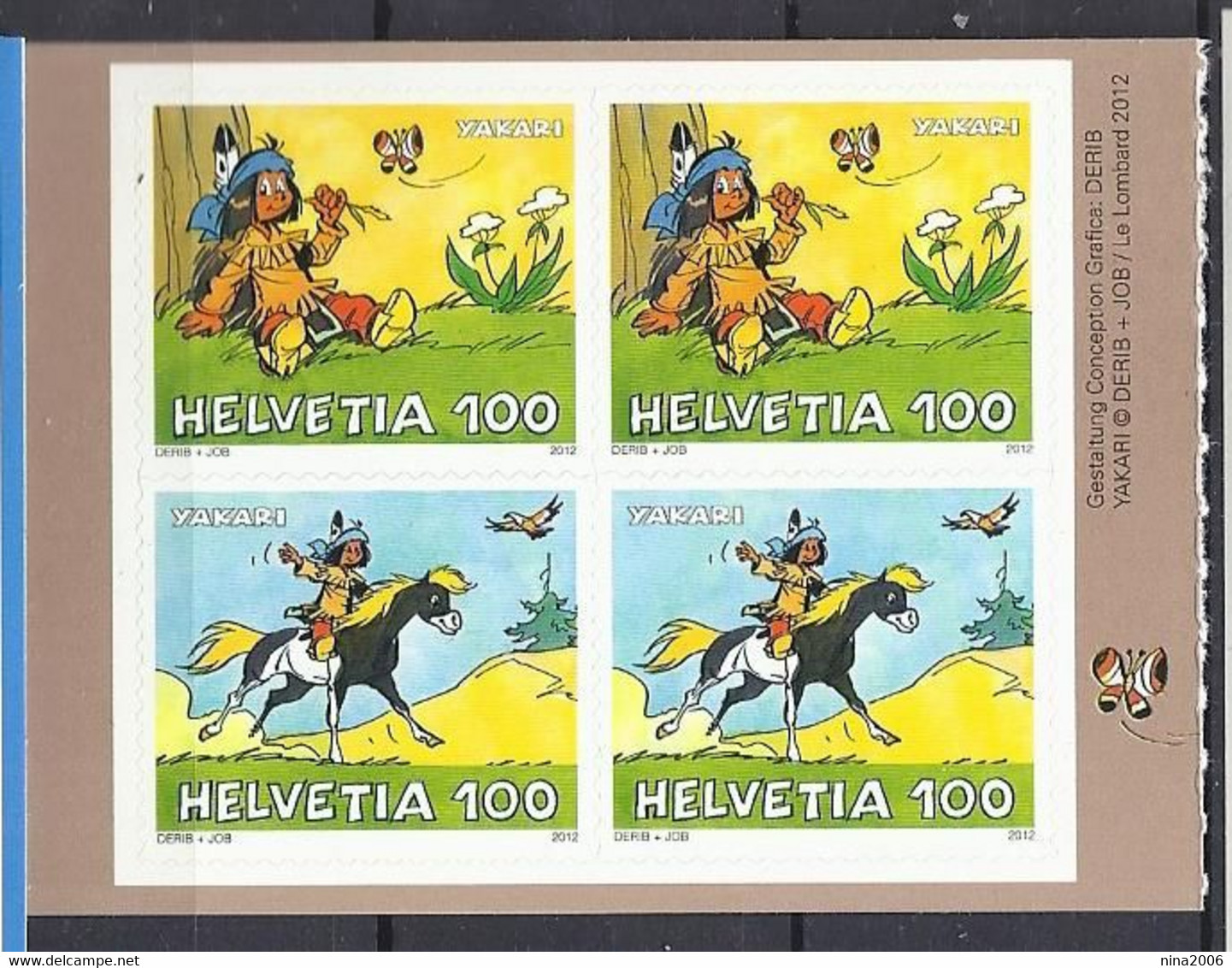 Svizzera / Schweiz 2012 Comics MH Mi-Nr. 2 X 2277 + 2278 - Unused Stamps