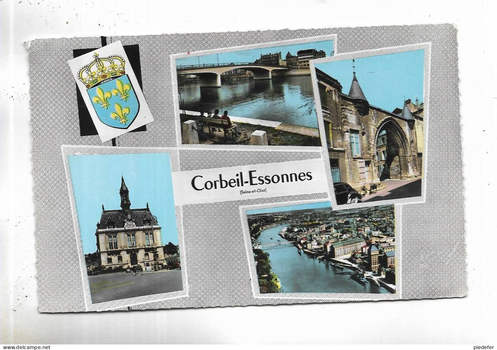 91 - CORBEIL-ESSONNES ( S.-et-O. ) - Multivues Et Blason - Corbeil Essonnes