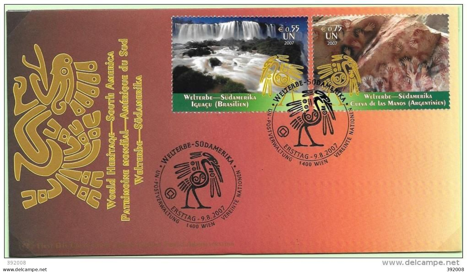 2007 - 511 / 512 - Patrimoine Mondial, Amérique Du Sud - 39 - FDC