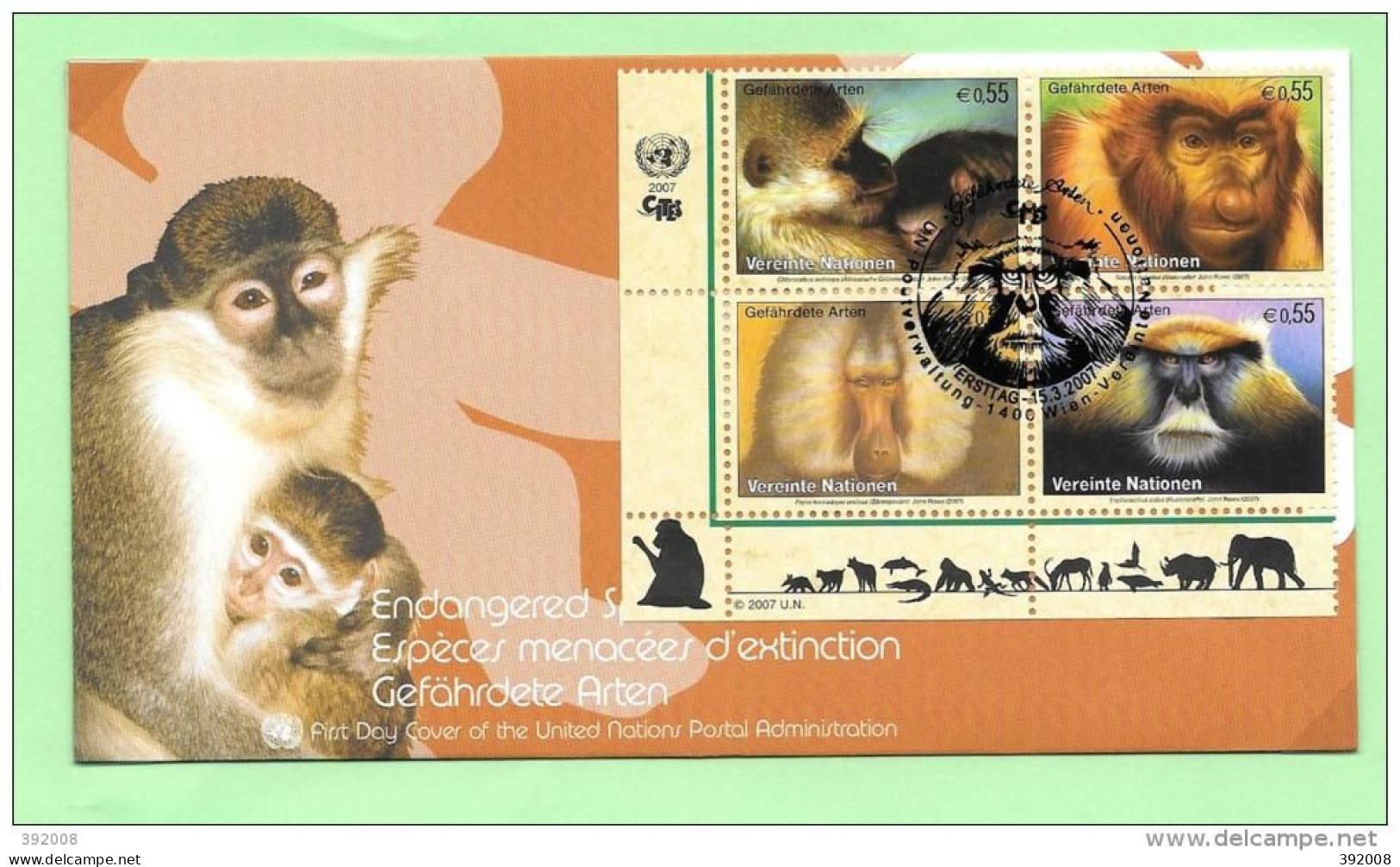 2007 - 496 / 499 - Protection De La Nature - 37 - 1 - FDC