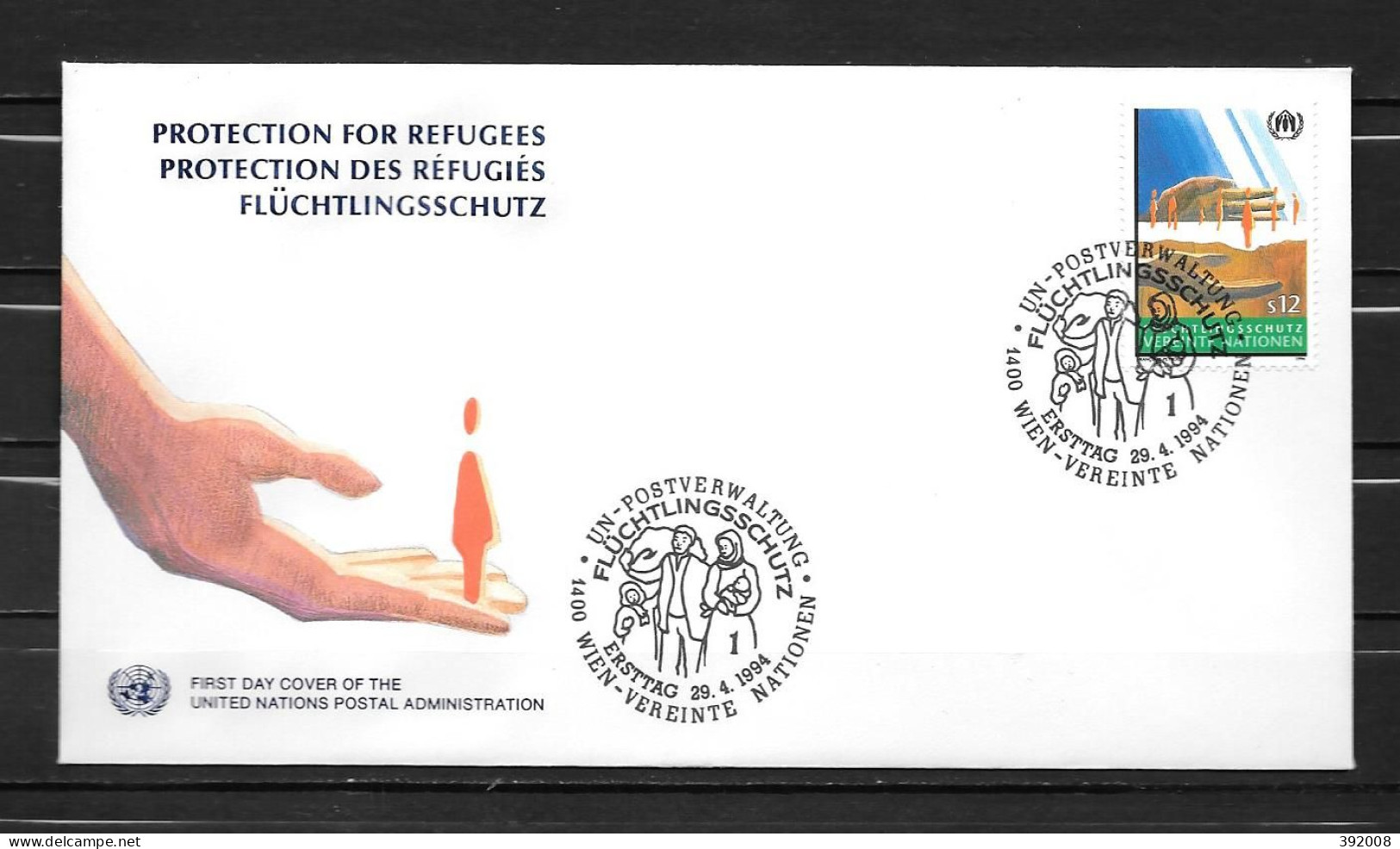 1994 - 186 - Protection Des Réfugiés - 31 - FDC