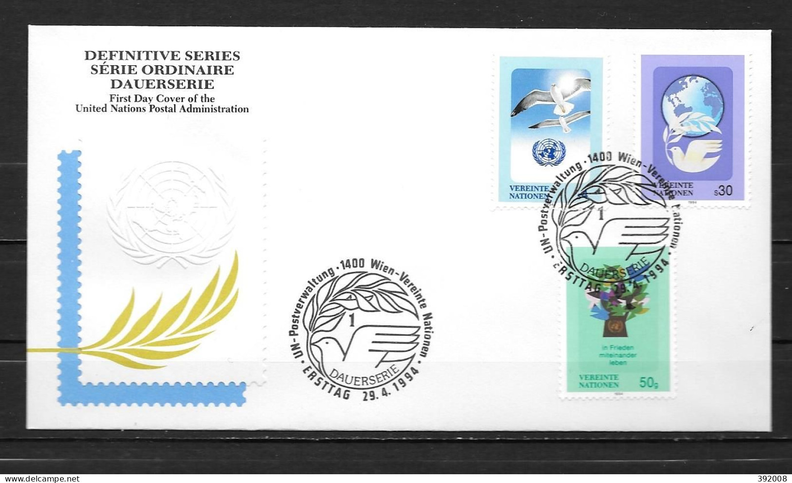 1994 - 187 / 189 - Série Courante - 32 - FDC