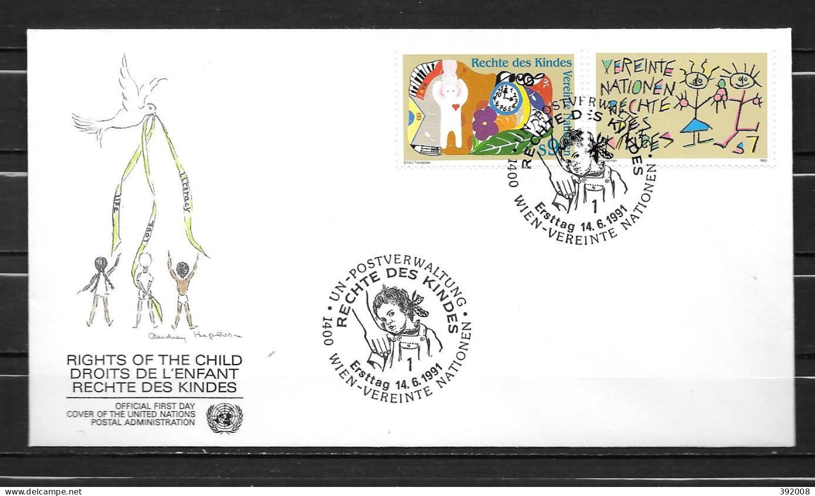 1991 - 125 / 126 - Les Droits De L'enfant - 30 - FDC