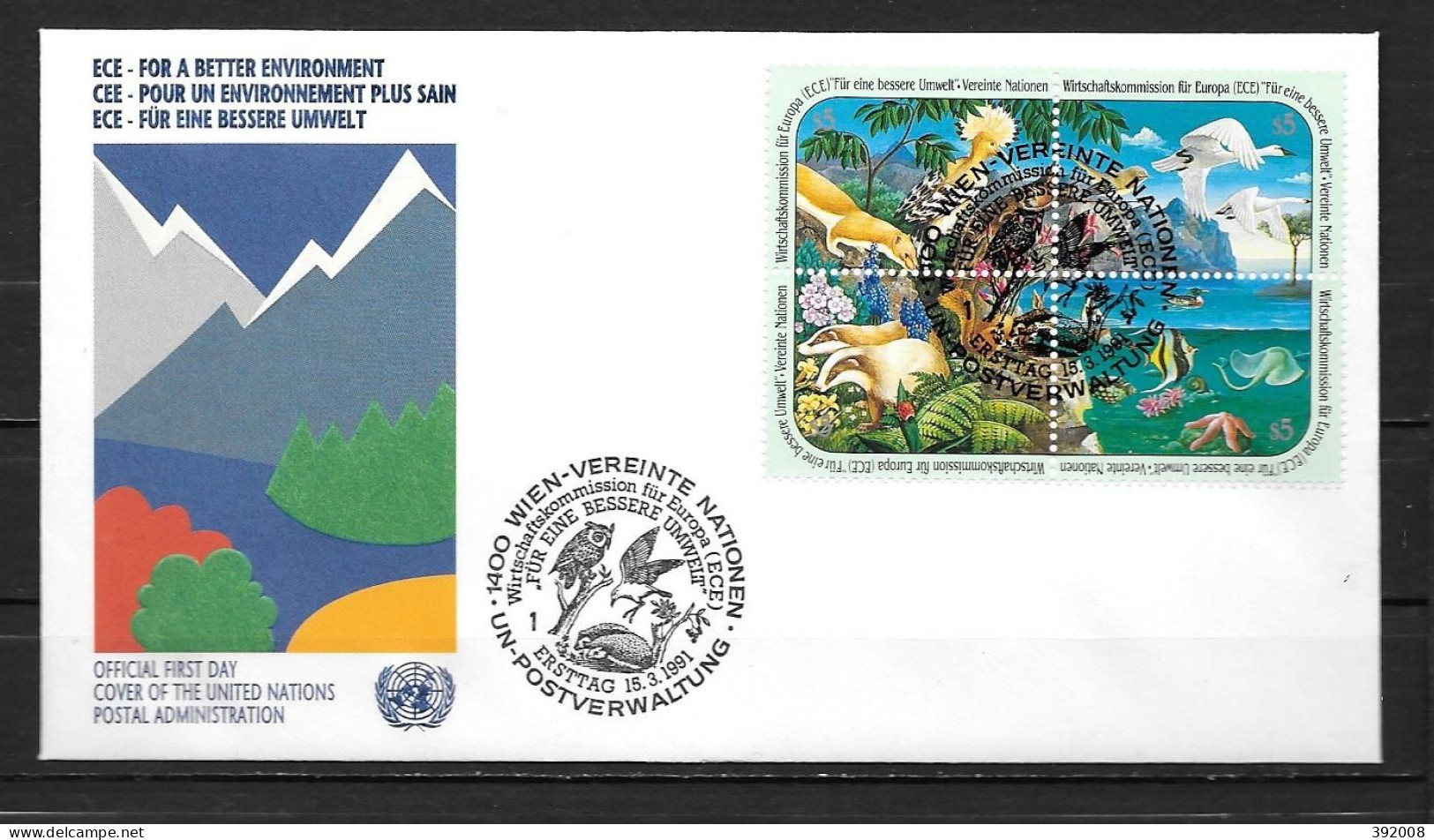 1991 - 118 / 121 - Pour Un Environnement Humain - 29 - FDC