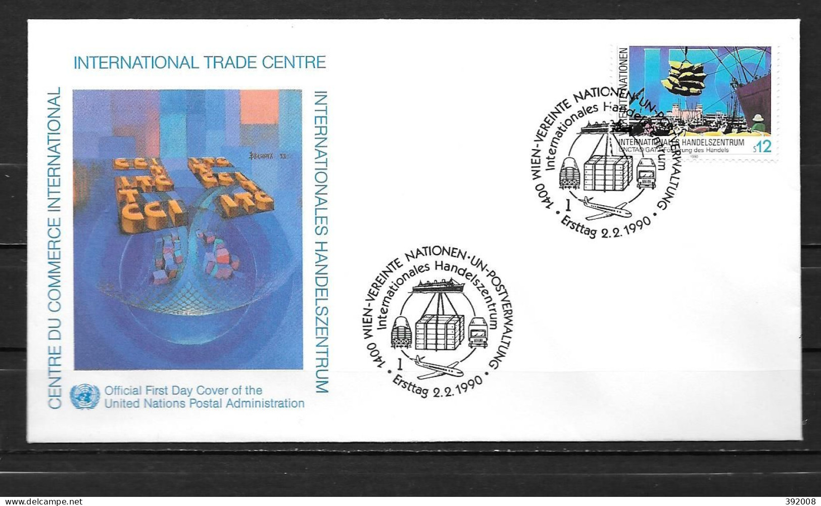 1990 - 102 - Centre Du Commerce International - 29 - FDC